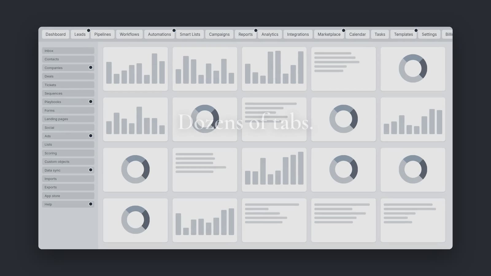A cluttered typical CRM